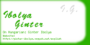 ibolya ginter business card